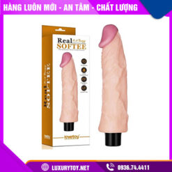 Dương vật giả cho nữ Lovetoy Real Softee rung 10 chế độ dùng pin