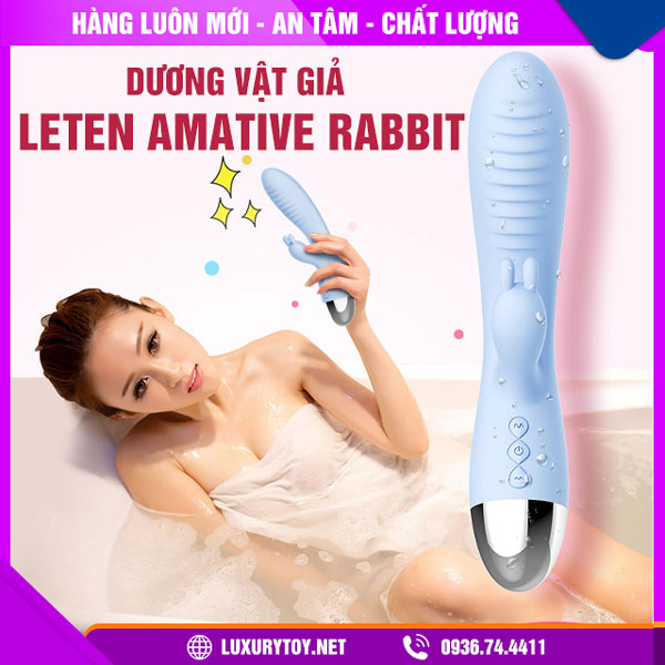 Dương vật giả cao cấp Leten Amative Rabbit có rung, ngoáy giới thiệu dương vật giả cao cấp leten amative rabbit