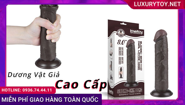 Dương vật giả Lovetoy 8'' Sliding Skin Dual Layer To - Khỏe giới thiệu lovetoy 8'' sliding skin dual layer