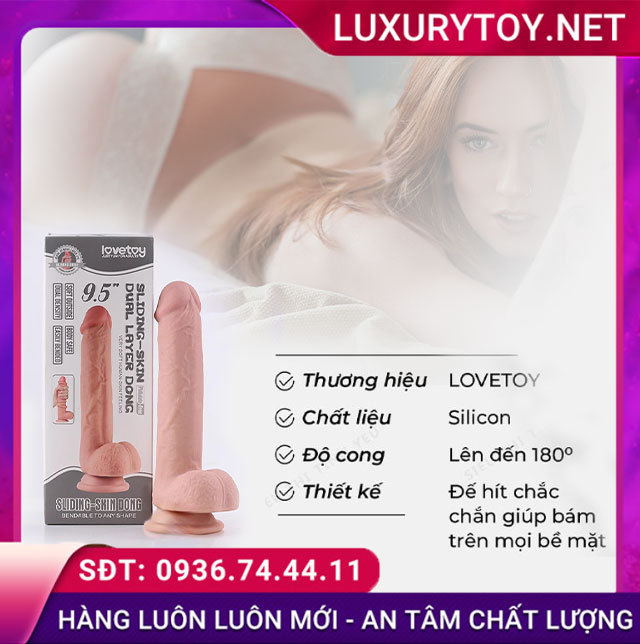 giới thiệu lovetoy sliding-skin dong 9,5 inch