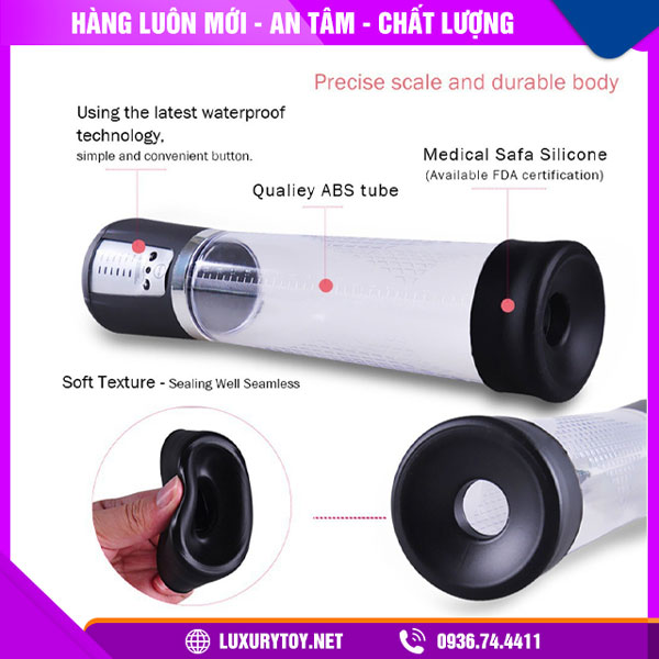 Máy tập to dương vật Passion Pump tự động an toàn máy tập to dương vật passion pump