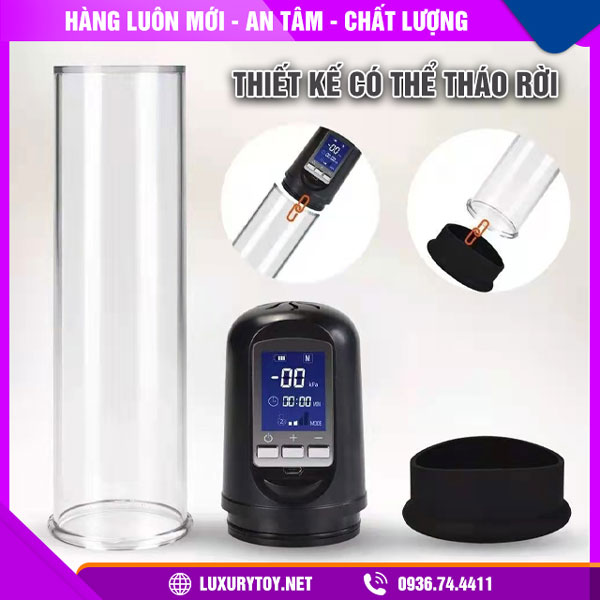 máy tập dương vật tự động penis pump led screen