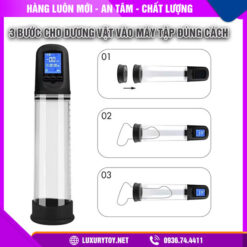 máy tập dương vật tự động penis pump led screen