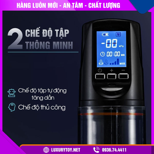 ưu điểm máy tập dương vật tự động penis pump led screen