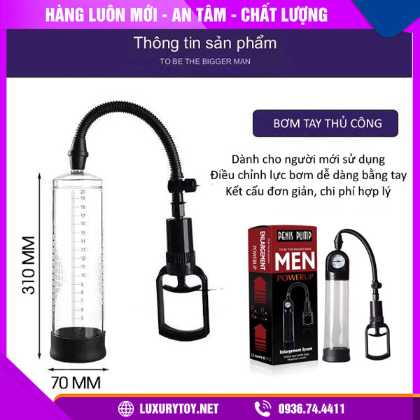 Máy tập tăng kích thước cậu nhỏ nam giới Penis Pump Men Power Up