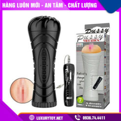 Âm đạo giả Pussy Vibration silicon có rung - Luxurytoy Âm đạo giả Pussy Vibration rung từ nhẹ đến mạnh cảm giác như thật