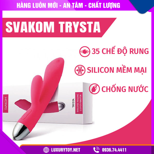 dương vật giả rung nhánh Svakom Trysta 
