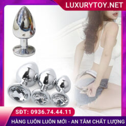 Phích cắm hậu môn INOX đính đá nhiều màu lung linh tính năng phích cắm hậu môn inox