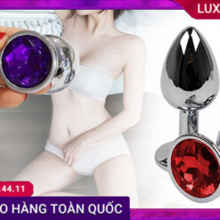 Phích cắm hậu môn INOX đính đá nhiều màu lung linh công dụng phích cắm hậu môn inox