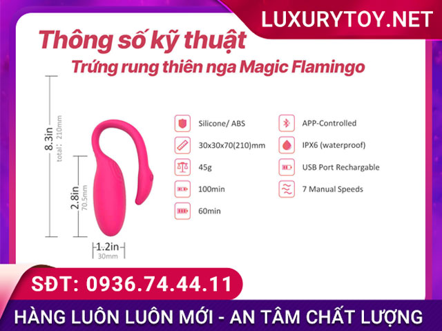 Thông tin chi tiết của Trứng rung Flamingo Magic Motion