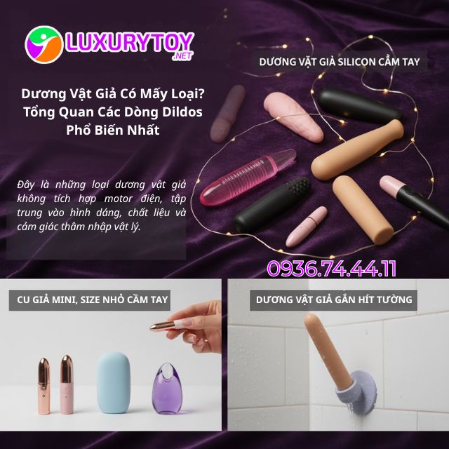 Có mấy loại dương vật giả, cu giả hiện nay cách chọn đúng? Dương Vật Giả Có Mấy Loại? Tổng Quan Các Dòng Dildos Phổ Biến Nhất