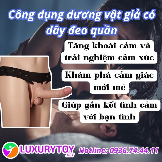 Dương vật giả có đai, dây đeo, quần gắn liền quan hệ unisex Dương vật giả có dây đeo