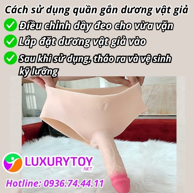Dương vật giả có đai, dây đeo, quần gắn liền quan hệ unisex Dương vật giả có dây đeo